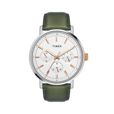 Timex Fashion Men's White Dial Round Case Multifunction Function Watch -TWEG20015