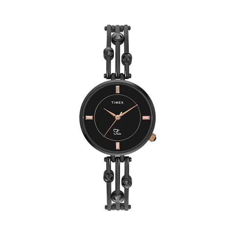 Timex Fria Women Black Round Analog Watch - TWEL16003