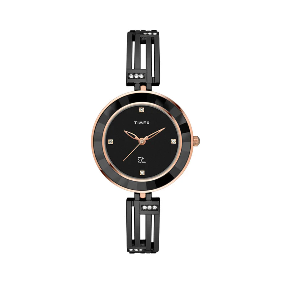 Timex Fria Women Black Round Analog Watch - TWEL16201
