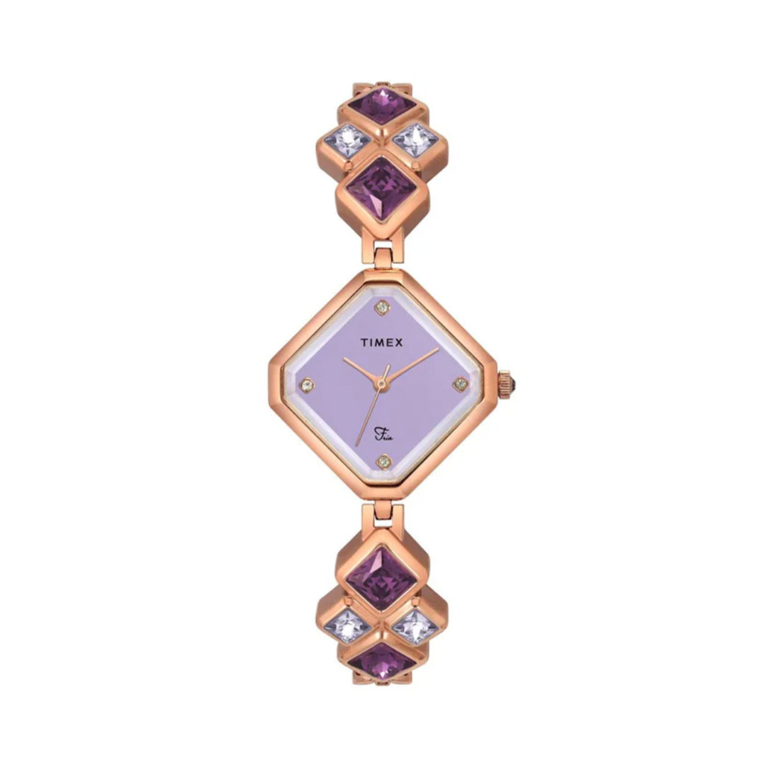 Timex Fria Women Lavender Rhombus Analog Watch - TWEL17201