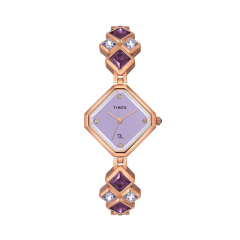 Timex Fria Women Lavender Rhombus Analog Watch - TWEL17201