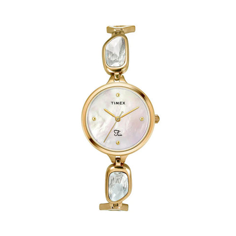 Timex Fria Women Off White Round Analog Watch - TWEL15900
