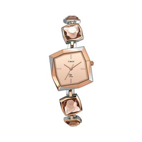 Timex Fria Women Rose Gold Square Analog Watch - TWEL16101