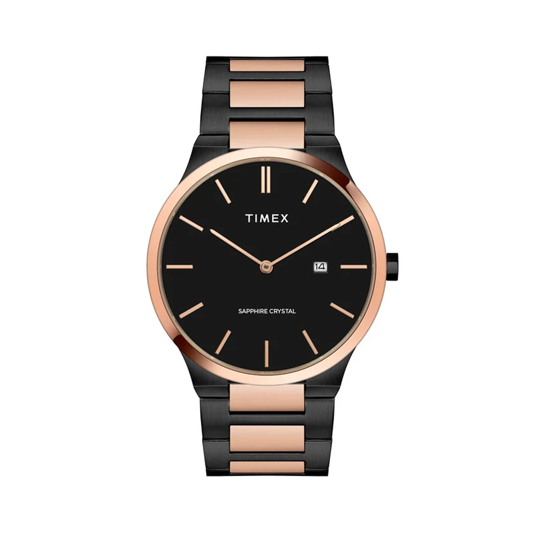 Timex Men Analog Black Round Stainless Steel Dial Watch- TWEG23601