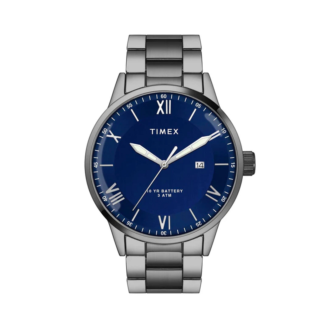 Timex Men Analog Blue Round Brass Dial Watch- TWEG19920