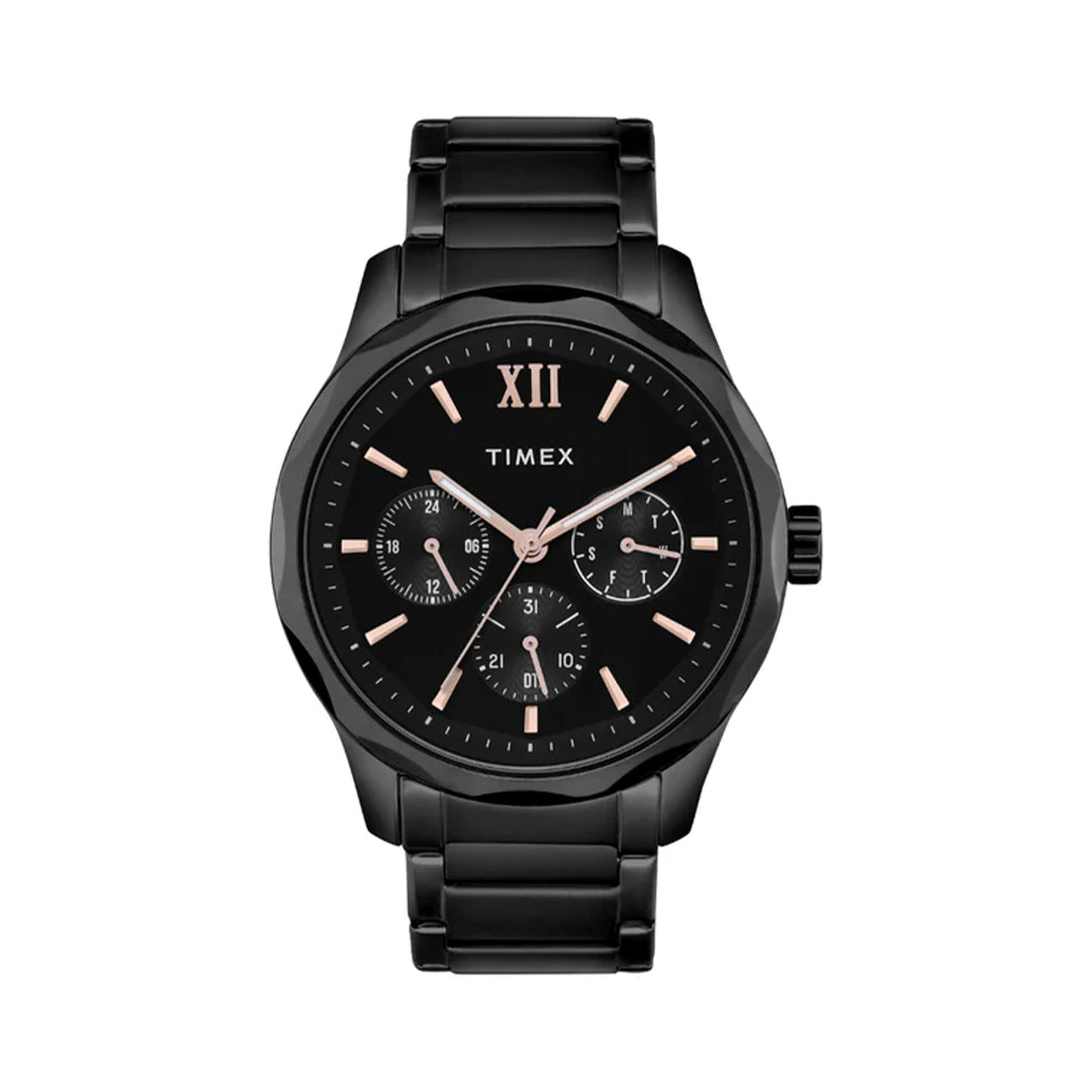Timex Men Black Round Multifunction Dial Watch- TW0TG7625