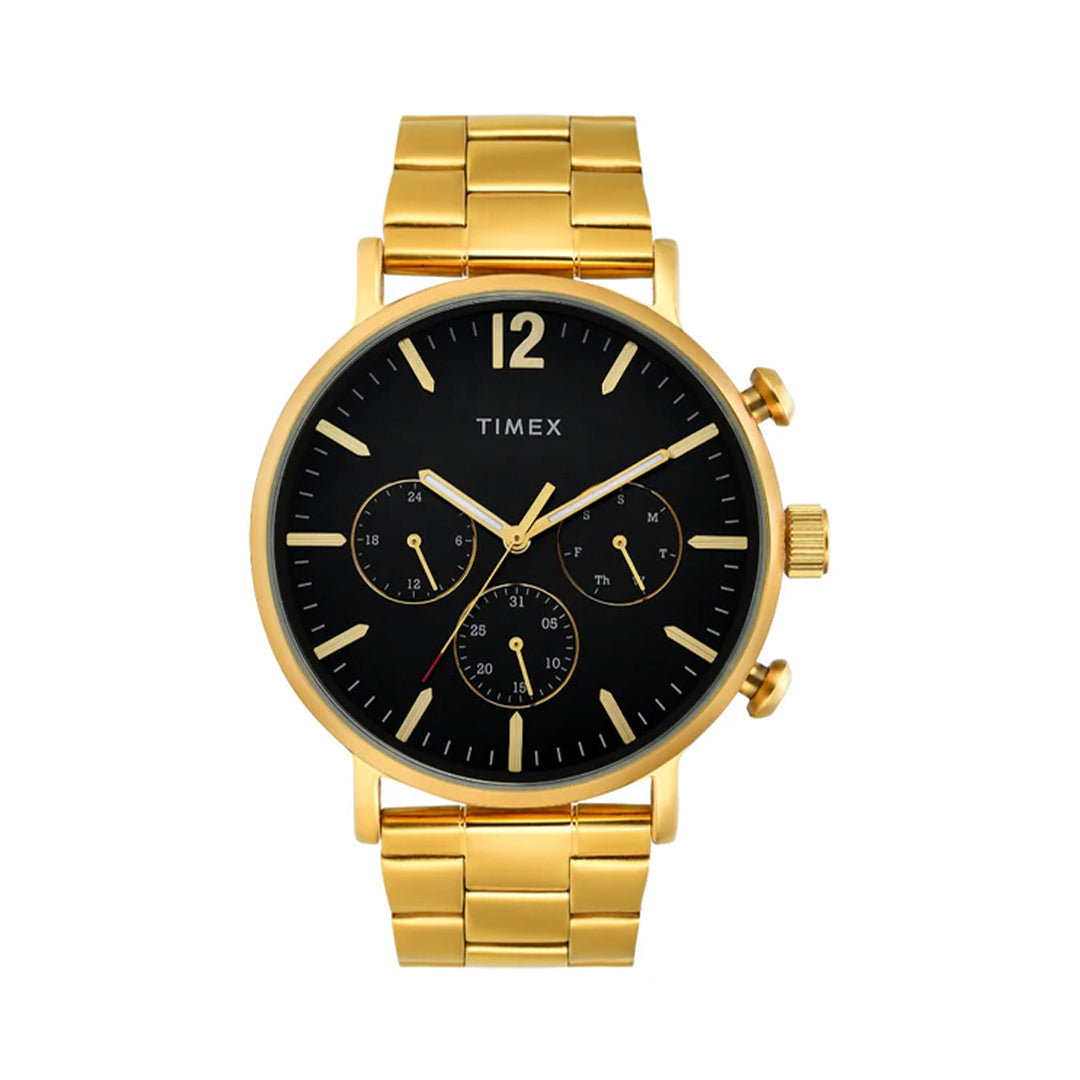 Timex Men Black Round Multifunction Dial Watch- TWEG20025