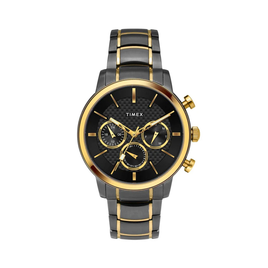 Timex Men Multifunction Gunmetal Round Stainless Steel Dial Watch- TWEG20204