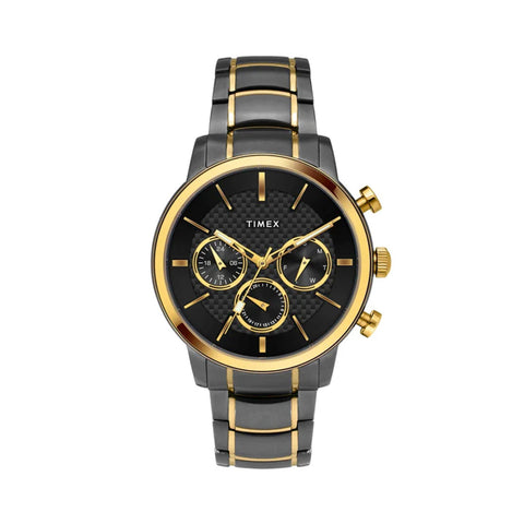 Timex Men Multifunction Gunmetal Round Stainless Steel Dial Watch- TWEG20204