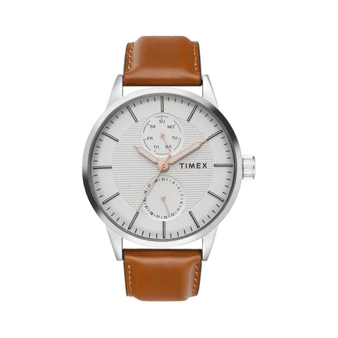 Timex Men Multifunction White Round Brass Dial Watch- TWEG19914