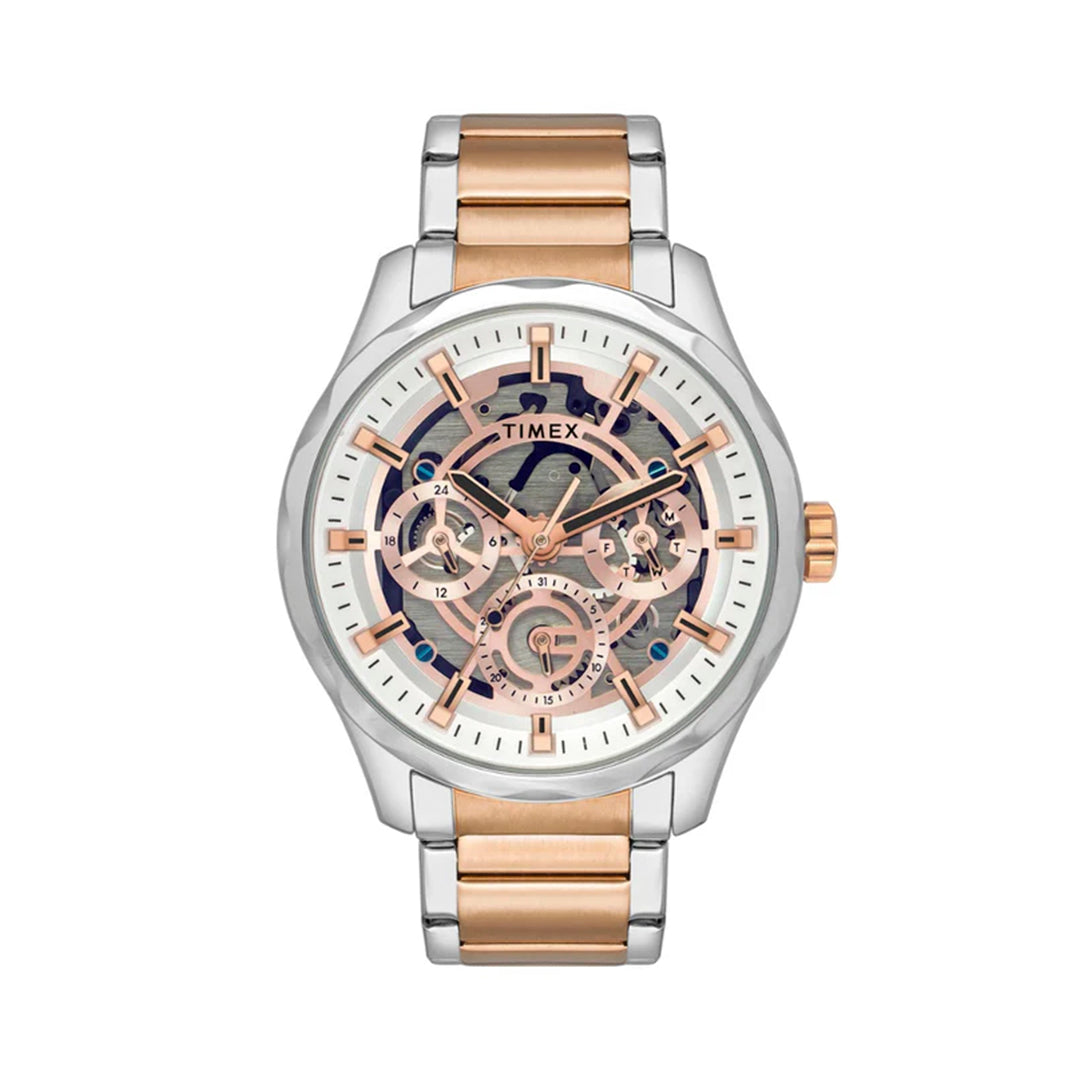 Timex Men Rose Gold Round Dial Analog Watch - TW0TG7629