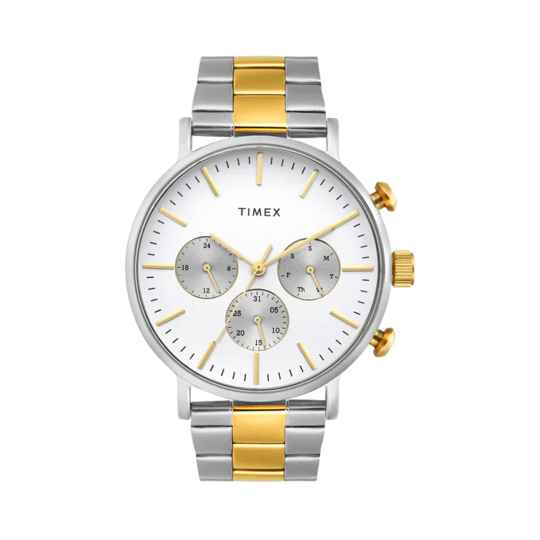 Timex Men Warm Silver Round Multifunction Dial Watch- TWEG20026