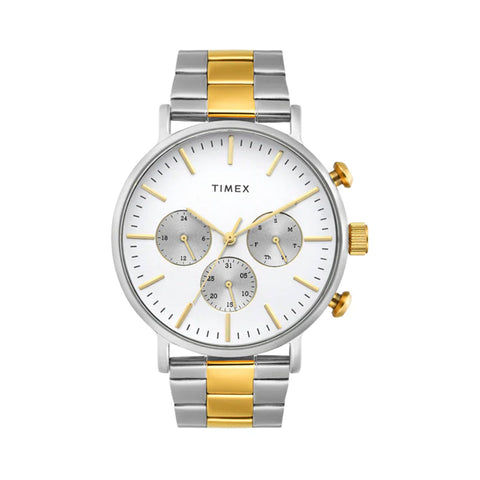 Timex Men Warm Silver Round Multifunction Dial Watch- TWEG20026