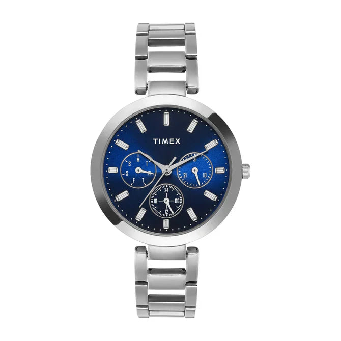 Timex TW000X247 Women Blue Round Multifunction Dial Watch