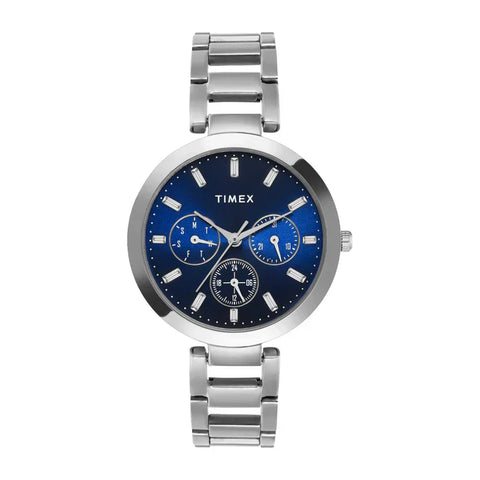 Timex TW000X247 Women Blue Round Multifunction Dial Watch