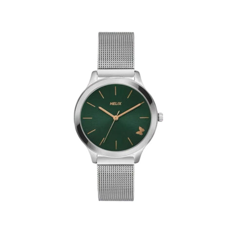 Timex TW055HL03 Women's Green Analog Stainless Steel Watch