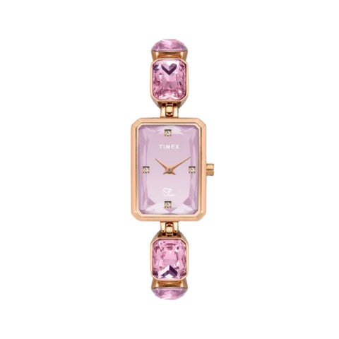 Timex TWEL16906 Fria Women Pink Rectangular Analog Watch
