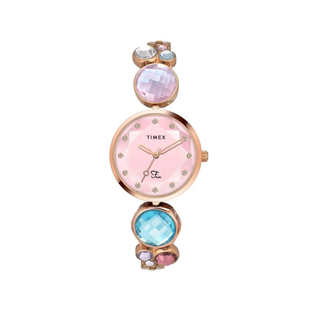 Timex TWEL17001 Fria Women Pink Round Analog Watch