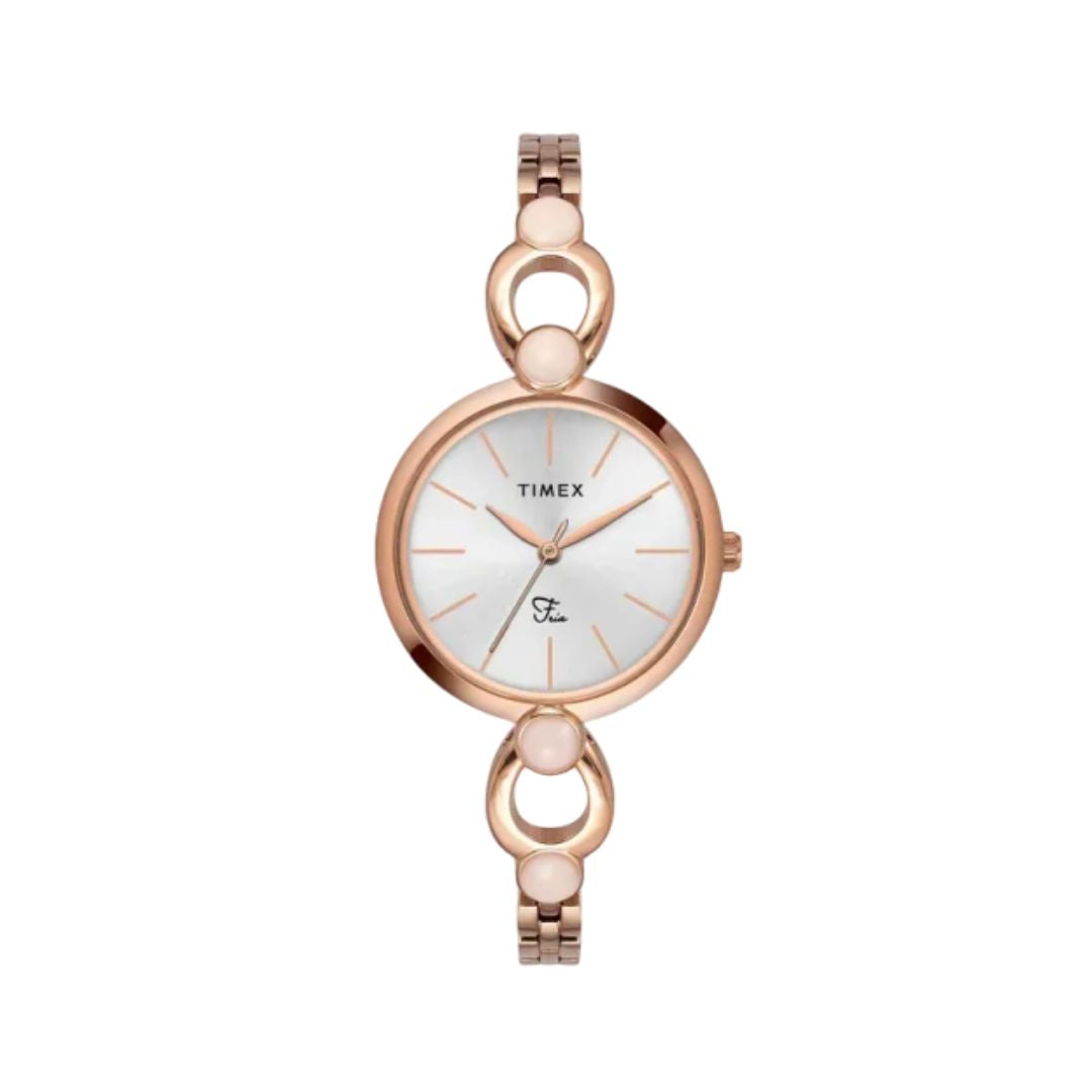 Timex TWEL18105 Fria Women Silver Round Dial Analog Watch