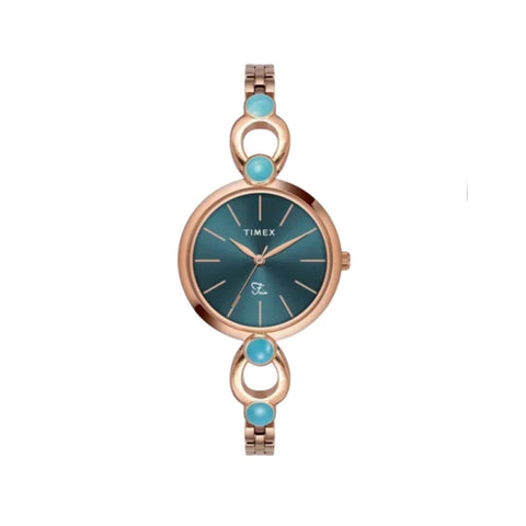 Timex TWEL18106 Fria Women Teal Round Dial Analog Watch