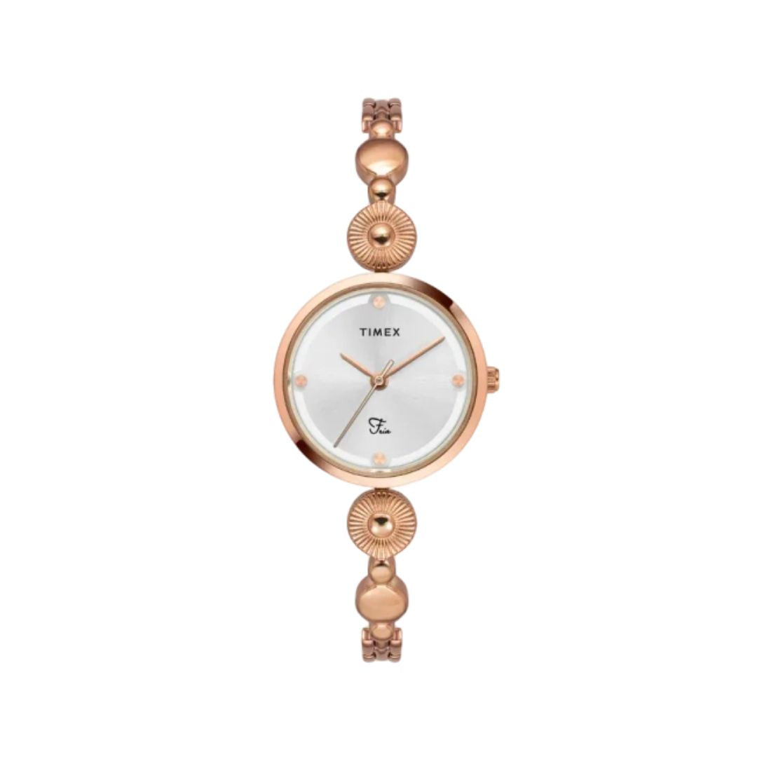 Timex TWEL18202 Fria Women Silver Round Analog Watch
