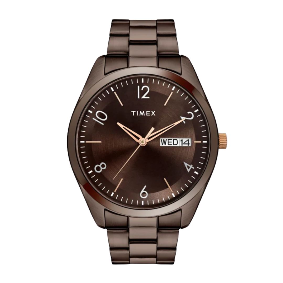Timex TWTG10406 Men Brown Round Analog Brass Dial Watch
