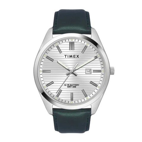 Timex TWTG10407 Men Analog Silver Round Brass Dial Watch