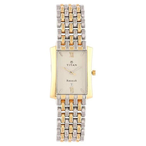 Titan 1927BM02 Quartz Analog with Date Silver Dial Watch for Men