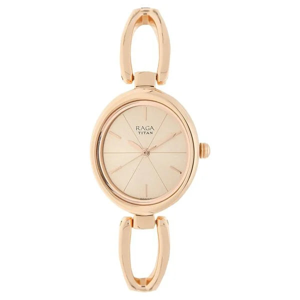 Titan 2579WM01 Raga Women's Sundial Gold Elegance: The Timeless Statement Watch