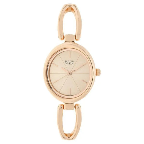 Titan 2579WM01 Raga Women's Sundial Gold Elegance: The Timeless Statement Watch