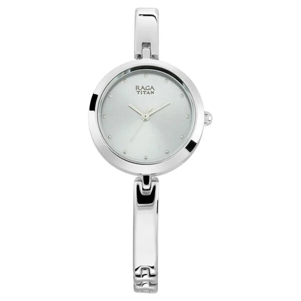 Titan 2606SM04 Raga Viva Grey Dial Women Watch With Metal Strap