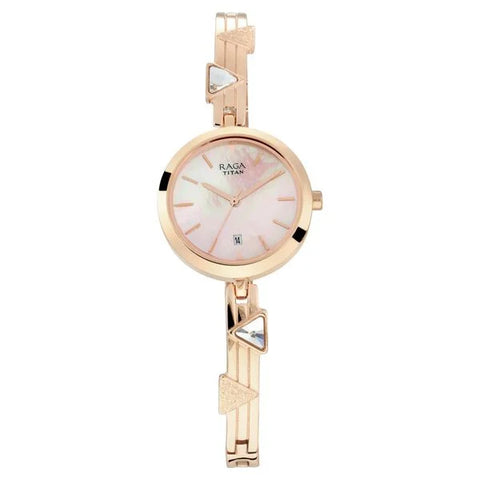 Titan 2606WM04 Raga Viva Silver Dial Women Watch With Metal Strap