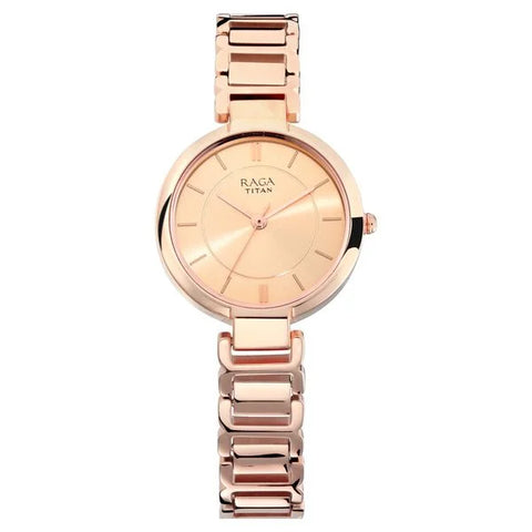 Titan 2608WM01 Raga Women's Sundial Gold Elegance: The Timeless Statement Watch