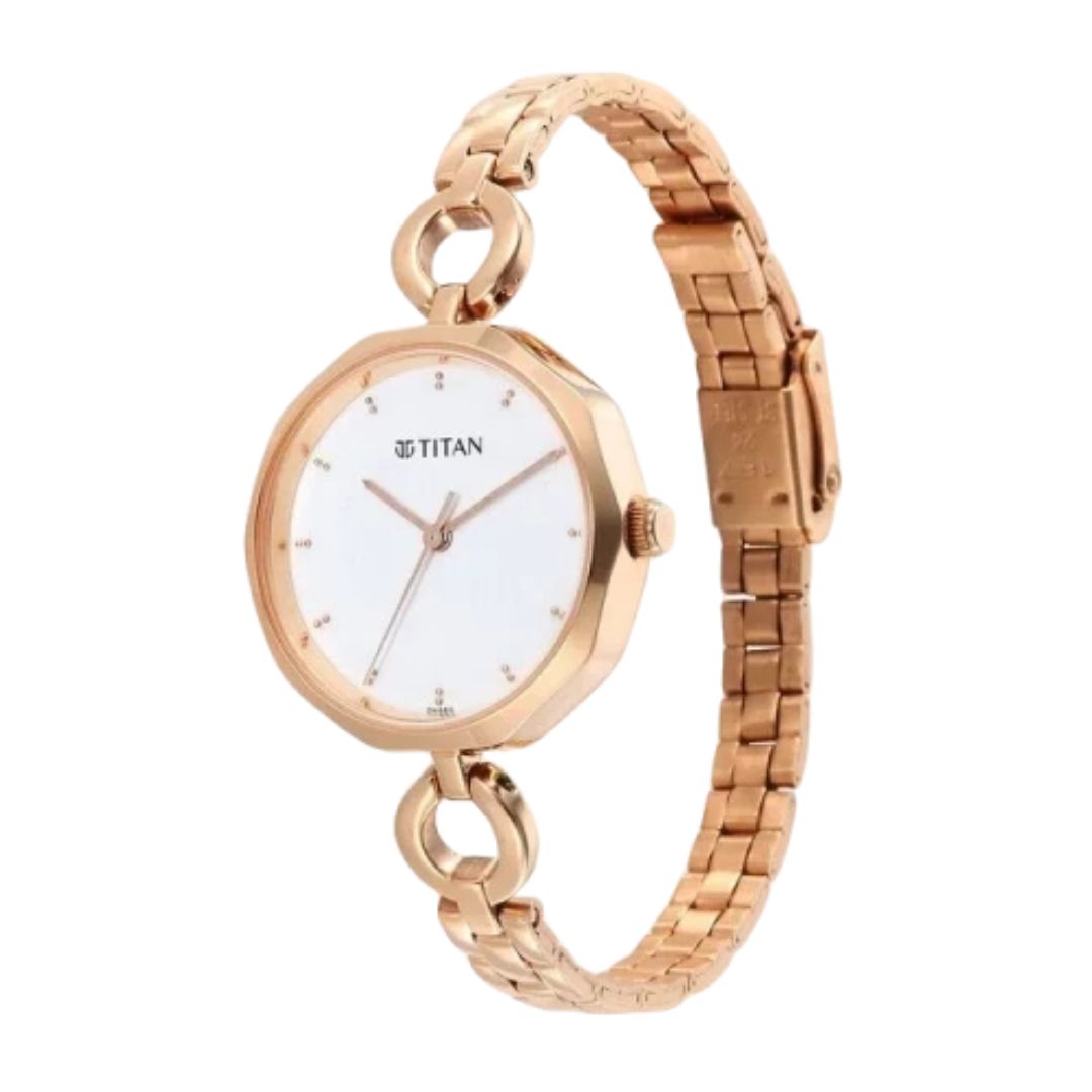 Titan 2702WM01 Karishma White Dial Watch for Women