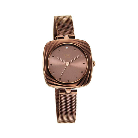 Titan 95139QM02 Raga Moments of Joy Brown Dial Analog Stainless Steel Strap Watch for Women