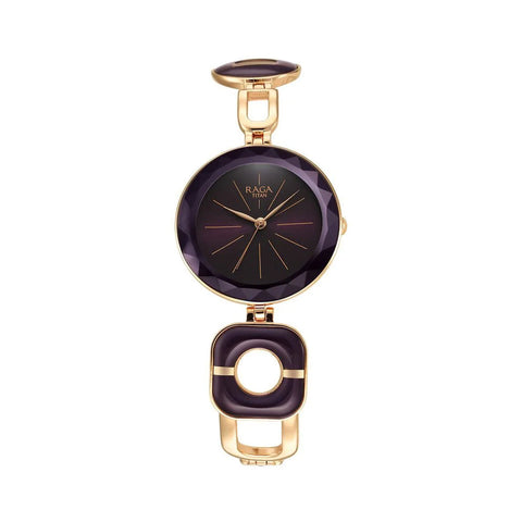 Titan 95198WM01 Raga Delight Purple Dial Analog Metal Strap watch for Women