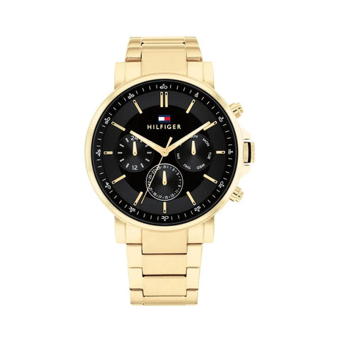 Tommy Hilfiger Quartz Multifunction Black Stainless Steel Strap for Men TH1710589