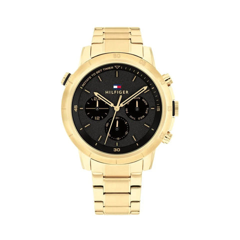 Tommy Hilfiger Quartz Multifunction Black Stainless Steel Strap for Men TH1792109
