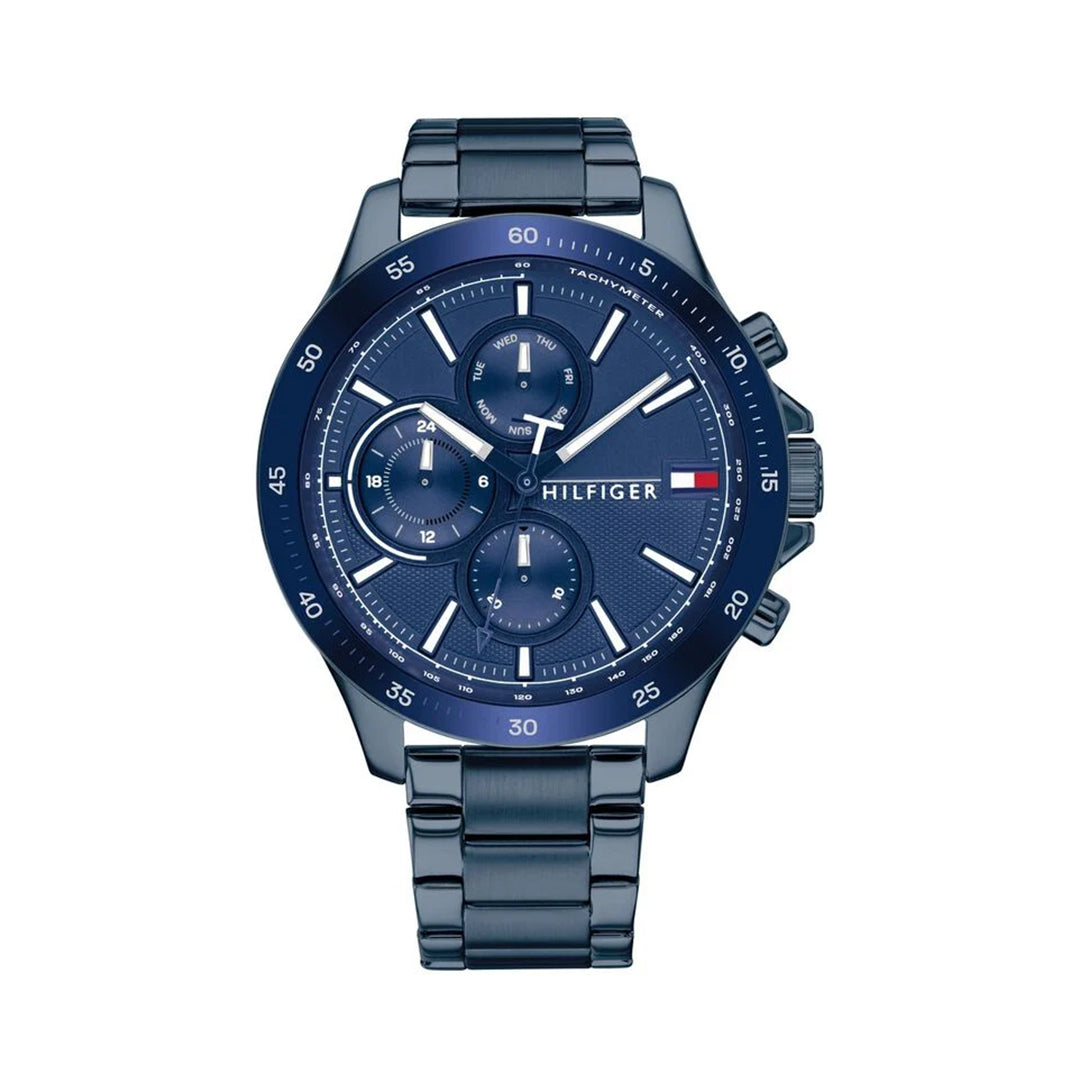 Tommy Hilfiger Quartz Multifunction Blue Dial Stainless Steel Strap Watch for Men TH1791720